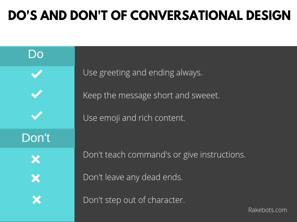 Do's and don't of conversation flow